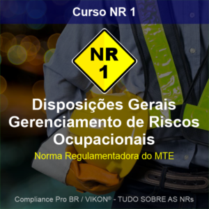 Curso NR 1 GRO Gerenciamento de Riscos Ocupacionais - Treinamento VIKON Compliance Norma Regulamentadora
